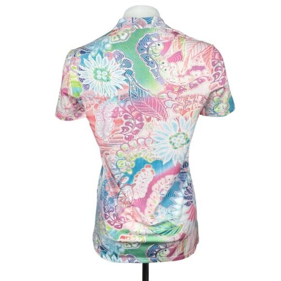 LISETTE L Sport Floral Multicolor Top Sz XS - Picture 3 of 5